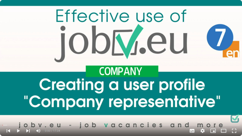 7. Creating a user profile Company Representative