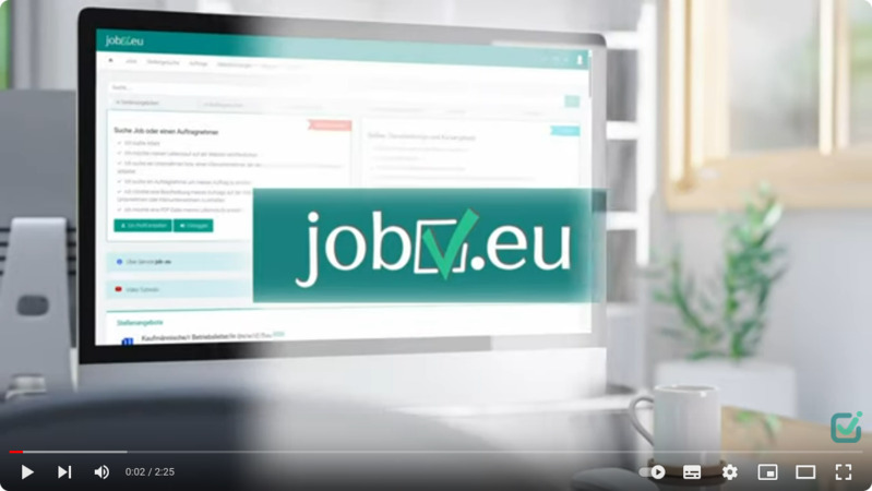 JOBV.EU - Mitarbeiterrekrutierung, Anbieten von Dienstleistungen, Kursen, Aufträge-Suche Promo-Video