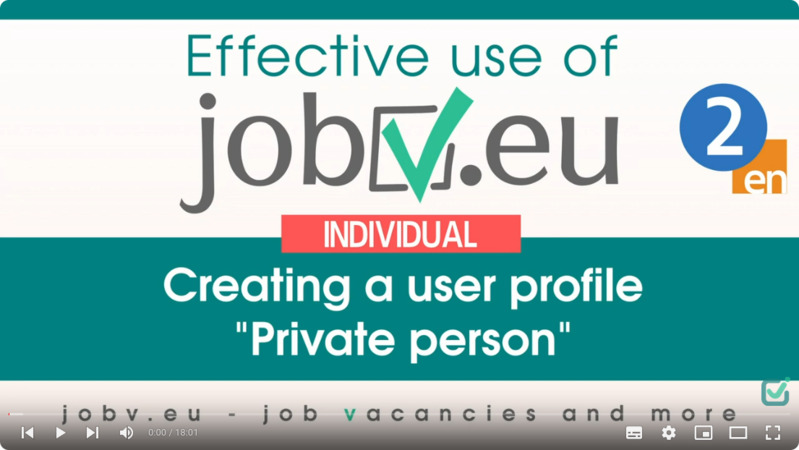 2. Creating a user profile Private person