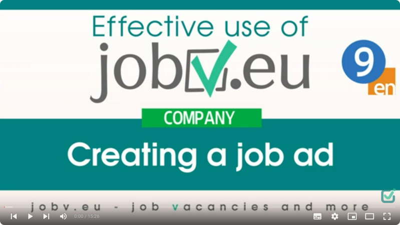 9. Creating a job advertisement