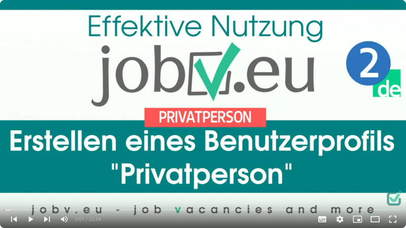 2. Erstellen eines Benutzerprofils Privatperson