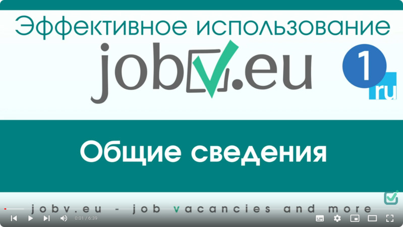 1. Общие сведения о сервисе jobv.eu